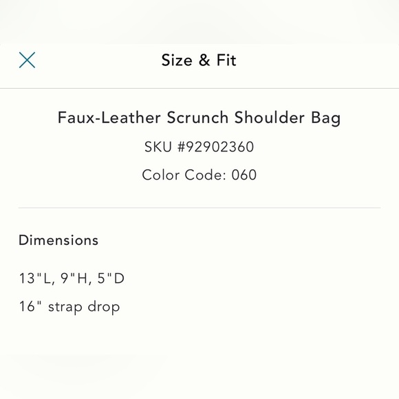 NWT new Anthropologie faux leather scrunch shoulder bag drawstring red - Picture 14 of 17